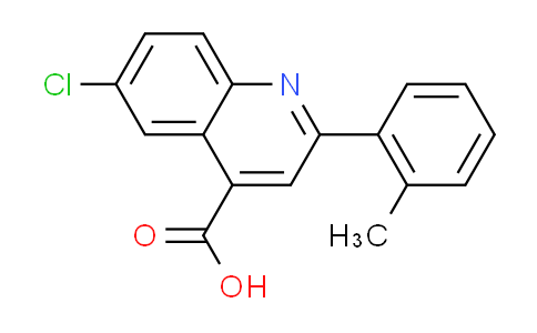 CAS No. 669726-49-2, 6-chloro-2-(2-methylphenyl)quinoline-4-carboxylic acid