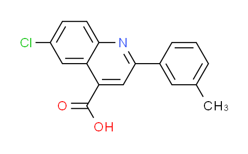 CAS No. 724749-61-5, 6-chloro-2-(3-methylphenyl)quinoline-4-carboxylic acid