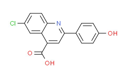 CAS No. 116734-19-1, 6-chloro-2-(4-hydroxyphenyl)quinoline-4-carboxylic acid