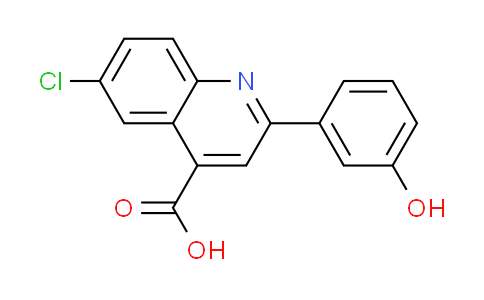 CAS No. 724749-33-1, 6-chloro-2-(3-hydroxyphenyl)quinoline-4-carboxylic acid