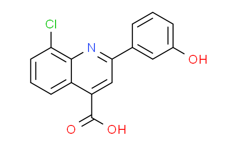 CAS No. 669739-31-5, 8-chloro-2-(3-hydroxyphenyl)quinoline-4-carboxylic acid