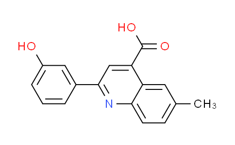 CAS No. 669740-21-0, 2-(3-hydroxyphenyl)-6-methylquinoline-4-carboxylic acid