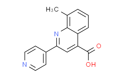 CAS No. 107027-42-9, 8-methyl-2-pyridin-4-ylquinoline-4-carboxylic acid