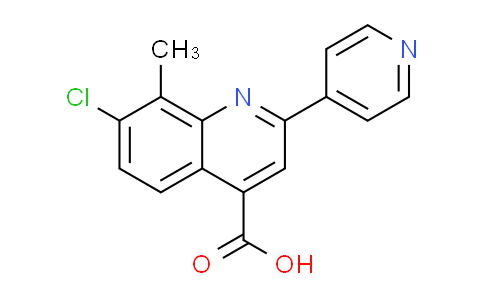 CAS No. 588696-85-9, 7-chloro-8-methyl-2-pyridin-4-ylquinoline-4-carboxylic acid