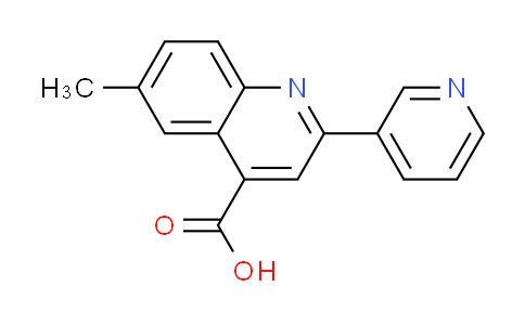 CAS No. 5110-02-1, 6-methyl-2-pyridin-3-ylquinoline-4-carboxylic acid