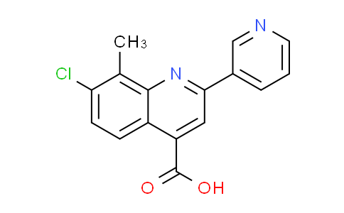 CAS No. 588696-83-7, 7-chloro-8-methyl-2-pyridin-3-ylquinoline-4-carboxylic acid