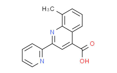 CAS No. 107027-35-0, 8-methyl-2-pyridin-2-ylquinoline-4-carboxylic acid