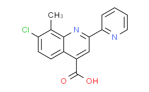 CAS No. 588696-82-6, 7-chloro-8-methyl-2-pyridin-2-ylquinoline-4-carboxylic acid