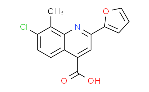 CAS No. 588696-22-4, 7-chloro-2-(2-furyl)-8-methylquinoline-4-carboxylic acid
