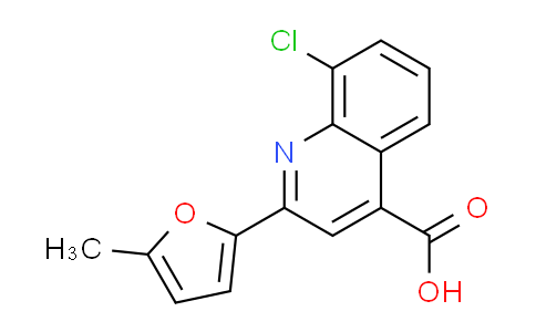 CAS No. 588676-14-6, 8-chloro-2-(5-methyl-2-furyl)quinoline-4-carboxylic acid