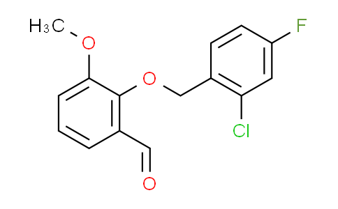 CAS No. 588692-21-1, 2-[(2-chloro-4-fluorobenzyl)oxy]-3-methoxybenzaldehyde