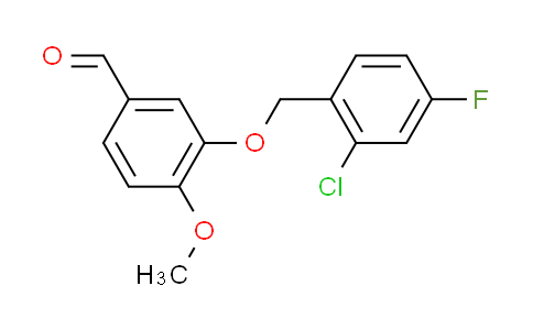 CAS No. 588681-50-9, 3-[(2-chloro-4-fluorobenzyl)oxy]-4-methoxybenzaldehyde