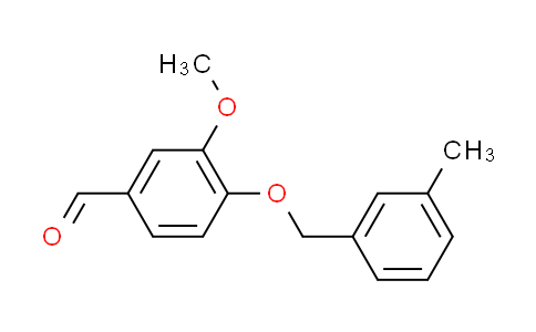 CAS No. 292173-01-4, 3-methoxy-4-[(3-methylbenzyl)oxy]benzaldehyde