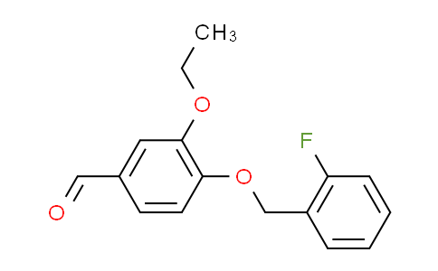 CAS No. 423724-00-9, 3-ethoxy-4-[(2-fluorobenzyl)oxy]benzaldehyde