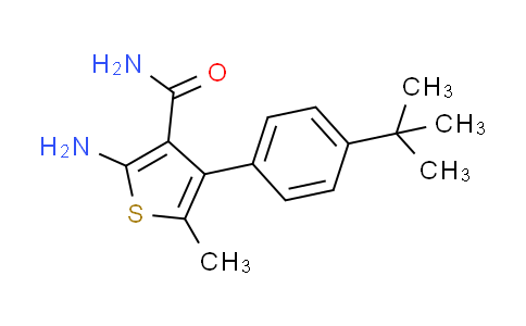 CAS No. 861451-49-2, 2-amino-4-(4-tert-butylphenyl)-5-methylthiophene-3-carboxamide