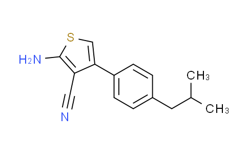 CAS No. 438218-65-6, 2-amino-4-(4-isobutylphenyl)thiophene-3-carbonitrile