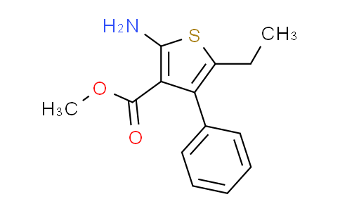 CAS No. 588678-88-0, methyl 2-amino-5-ethyl-4-phenylthiophene-3-carboxylate