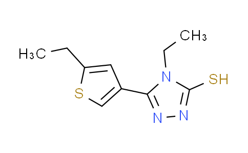 CAS No. 438230-04-7, 4-ethyl-5-(5-ethyl-3-thienyl)-4H-1,2,4-triazole-3-thiol