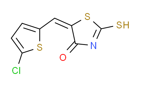 CAS No. 470713-29-2, (5E)-5-[(5-chloro-2-thienyl)methylene]-2-mercapto-1,3-thiazol-4(5H)-one