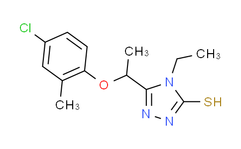 CAS No. 588674-00-4, 5-[1-(4-chloro-2-methylphenoxy)ethyl]-4-ethyl-4H-1,2,4-triazole-3-thiol