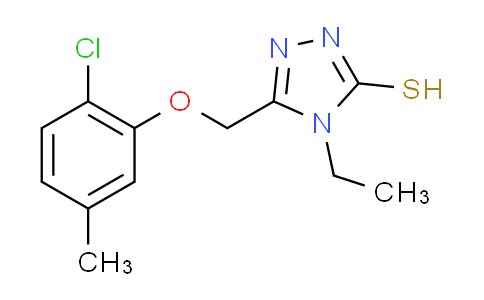 CAS No. 588692-13-1, 5-[(2-chloro-5-methylphenoxy)methyl]-4-ethyl-4H-1,2,4-triazole-3-thiol