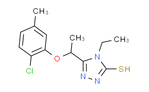 CAS No. 588692-06-2, 5-[1-(2-chloro-5-methylphenoxy)ethyl]-4-ethyl-4H-1,2,4-triazole-3-thiol