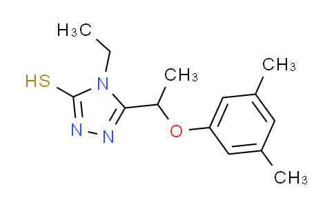 CAS No. 667413-03-8, 5-[1-(3,5-dimethylphenoxy)ethyl]-4-ethyl-4H-1,2,4-triazole-3-thiol
