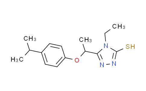 CAS No. 667413-63-0, 4-ethyl-5-[1-(4-isopropylphenoxy)ethyl]-4H-1,2,4-triazole-3-thiol