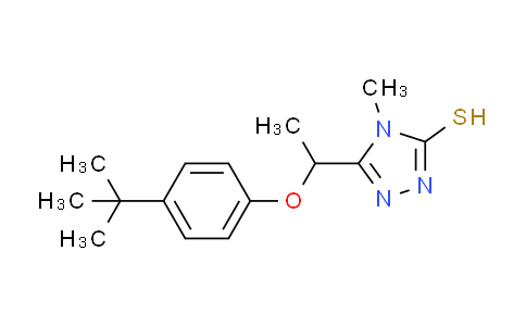 CAS No. 588673-43-2, 5-[1-(4-tert-butylphenoxy)ethyl]-4-methyl-4H-1,2,4-triazole-3-thiol