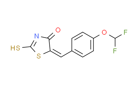 CAS No. 337933-33-2, (5E)-5-[4-(difluoromethoxy)benzylidene]-2-mercapto-1,3-thiazol-4(5H)-one