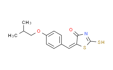 CAS No. 164520-75-6, (5E)-5-(4-isobutoxybenzylidene)-2-mercapto-1,3-thiazol-4(5H)-one