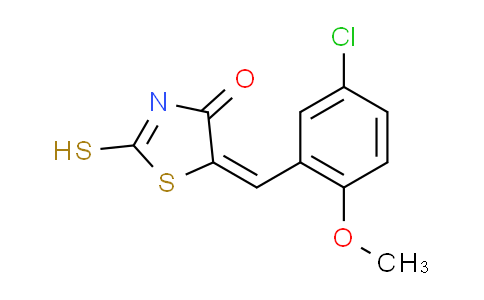 CAS No. 352700-55-1, (5E)-5-(5-chloro-2-methoxybenzylidene)-2-mercapto-1,3-thiazol-4(5H)-one