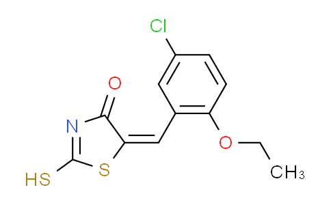 CAS No. 299903-84-7, (5E)-5-(5-chloro-2-ethoxybenzylidene)-2-mercapto-1,3-thiazol-4(5H)-one