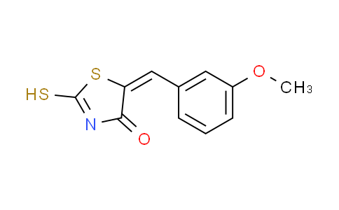 CAS No. 81154-02-1, (5E)-2-mercapto-5-(3-methoxybenzylidene)-1,3-thiazol-4(5H)-one