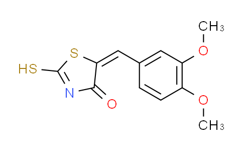 CAS No. 1055978-68-1, (5E)-5-(3,4-dimethoxybenzylidene)-2-mercapto-1,3-thiazol-4(5H)-one