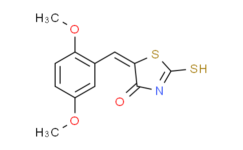 CAS No. 127378-17-0, (5E)-5-(2,5-dimethoxybenzylidene)-2-mercapto-1,3-thiazol-4(5H)-one