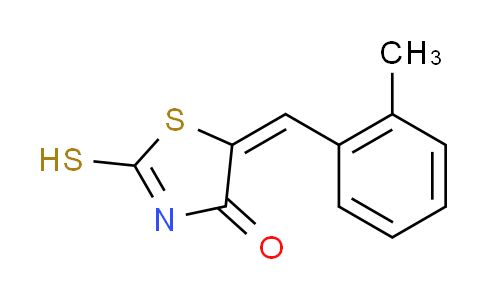 CAS No. 50459-52-4, (5E)-2-mercapto-5-(2-methylbenzylidene)-1,3-thiazol-4(5H)-one