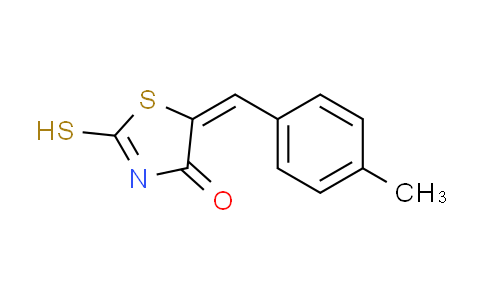 CAS No. 33992-80-2, (5E)-2-mercapto-5-(4-methylbenzylidene)-1,3-thiazol-4(5H)-one