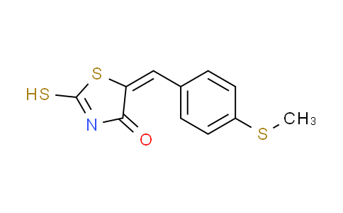 CAS No. 127378-28-3, (5E)-2-mercapto-5-[4-(methylthio)benzylidene]-1,3-thiazol-4(5H)-one