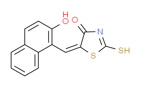 CAS No. 268736-98-7, (5E)-5-[(2-hydroxy-1-naphthyl)methylene]-2-mercapto-1,3-thiazol-4(5H)-one
