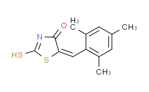 CAS No. 153567-97-6, (5E)-2-mercapto-5-(mesitylmethylene)-1,3-thiazol-4(5H)-one