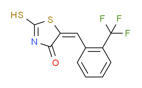 CAS No. 153568-04-8, (5E)-2-mercapto-5-[2-(trifluoromethyl)benzylidene]-1,3-thiazol-4(5H)-one