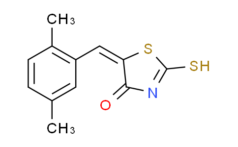 CAS No. 153567-96-5, (5E)-5-(2,5-dimethylbenzylidene)-2-mercapto-1,3-thiazol-4(5H)-one