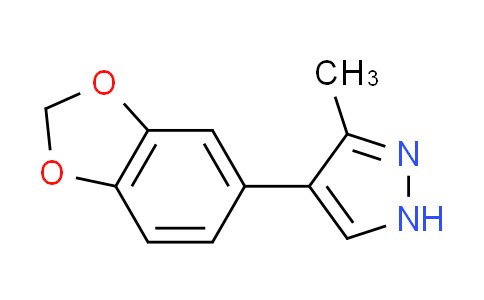 CAS No. 667400-03-5, 4-(1,3-benzodioxol-5-yl)-3-methyl-1H-pyrazole