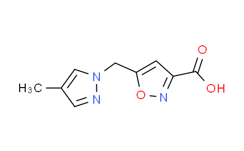 CAS No. 1170258-35-1, 5-[(4-methyl-1H-pyrazol-1-yl)methyl]isoxazole-3-carboxylic acid
