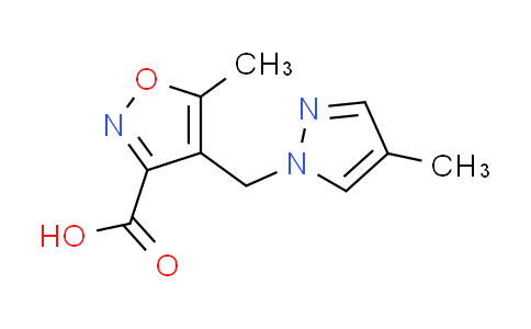 CAS No. 956628-37-8, 5-methyl-4-[(4-methyl-1H-pyrazol-1-yl)methyl]isoxazole-3-carboxylic acid
