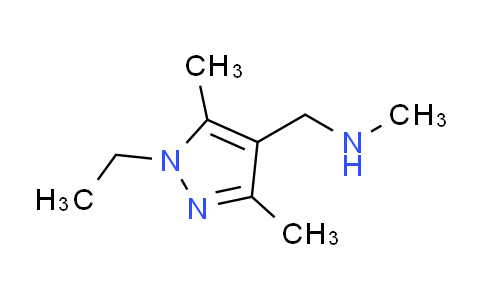 CAS No. 956373-21-0, 1-(1-ethyl-3,5-dimethyl-1H-pyrazol-4-yl)-N-methylmethanamine