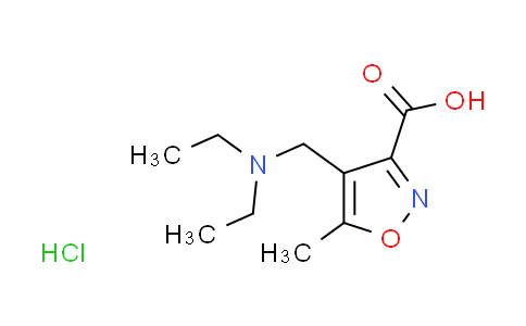 CAS No. 1431966-53-8, 4-[(diethylamino)methyl]-5-methyl-3-isoxazolecarboxylic acid hydrochloride