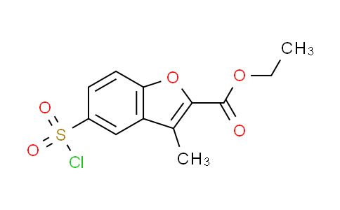 CAS No. 1173083-97-0, ethyl 5-(chlorosulfonyl)-3-methyl-1-benzofuran-2-carboxylate