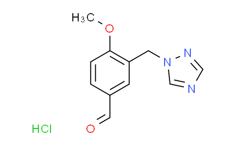 CAS No. 1185132-00-6, 4-methoxy-3-(1H-1,2,4-triazol-1-ylmethyl)benzaldehyde hydrochloride